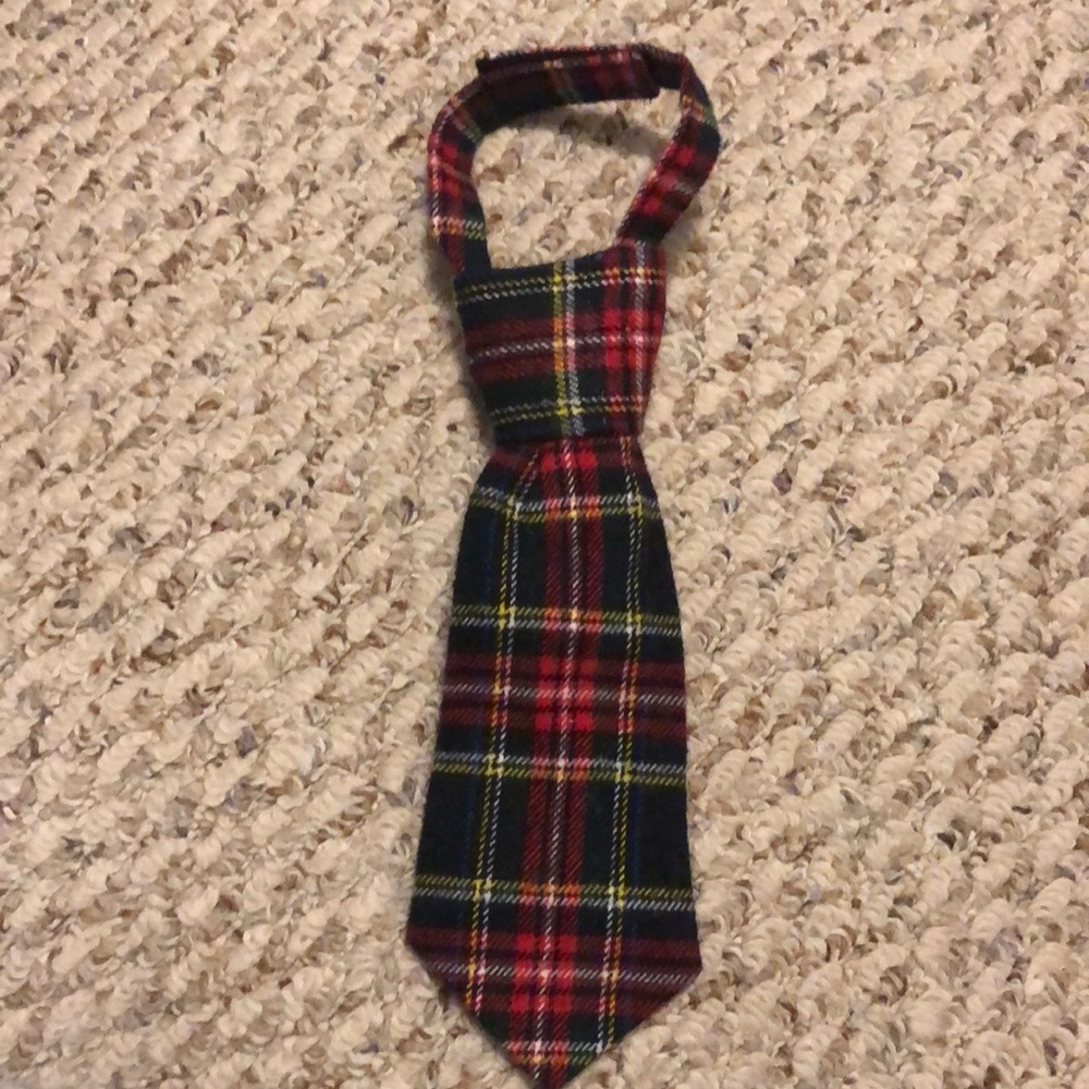 Custom Christmas flannel boys tie